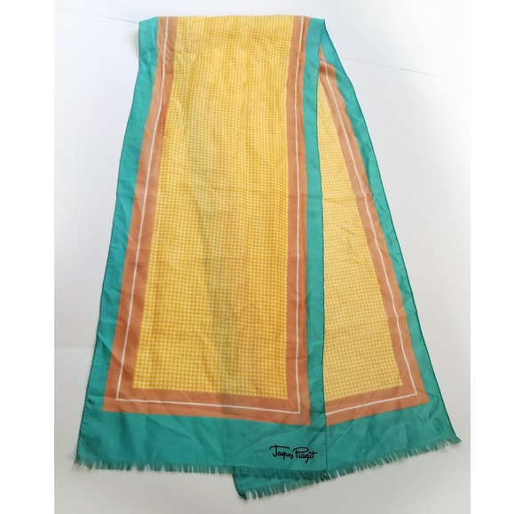 Relisted -Vintage Jaques Piaget scarf houndstooth long - Picture 3 of 12